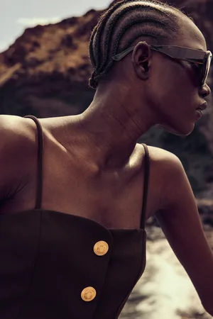 H&M Krótki top na ramiączkach