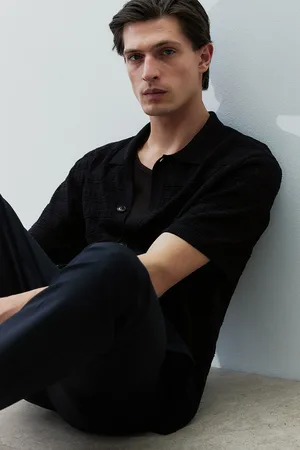 H&M Koszula z ażurowej dzianiny Regular Fit