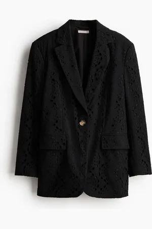 H&M Marynarka oversize z haftem angielskim