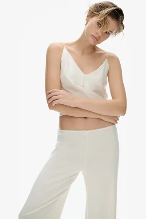 H&M Spodnie z ażurowego dżerseju