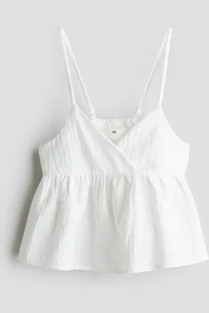 H&M Top na ramiączkach z dekoltem w serek