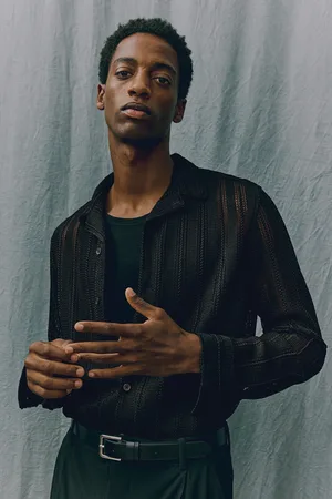 H&M Koszula z ażurowej dzianiny Regular Fit