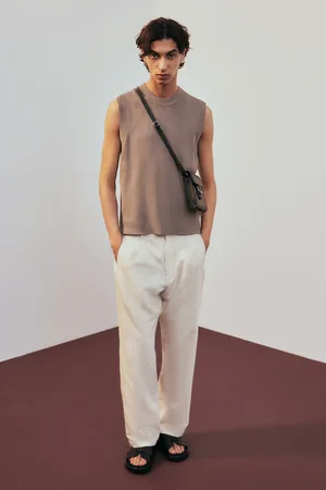 H&M Bezrękawnik w prążki Regular Fit