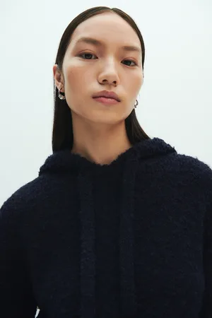 H&M Bluza z dzianiny bouclé z kapturem