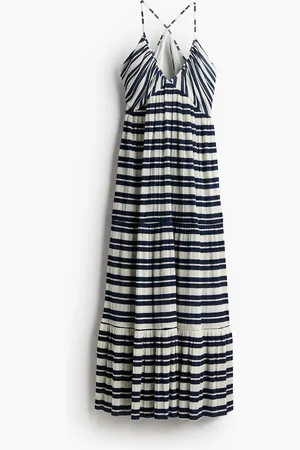 H&M Plisowana sukienka maxi