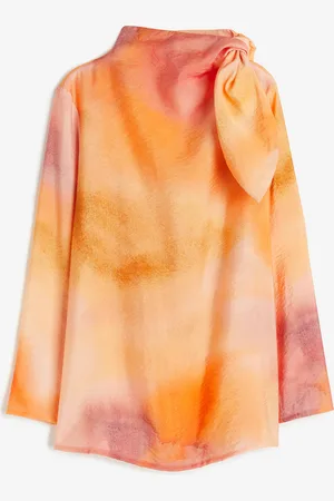 H&M Bluzka z szalowym kołnierzem
