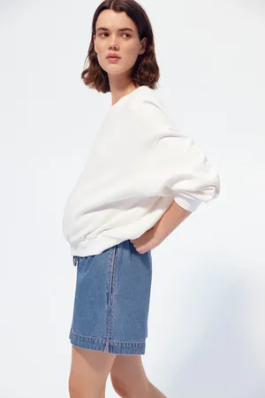 H&M MAMA Dżinsowe szorty ze sznurkiem w talii