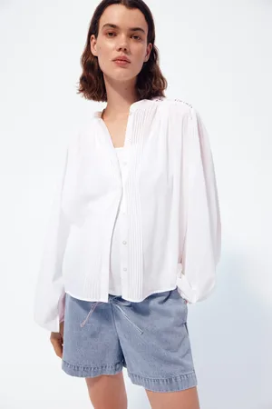 H&M MAMA Dżinsowe szorty ze sznurkiem w talii