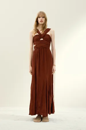H&M Plisowana sukienka z drapowaniem
