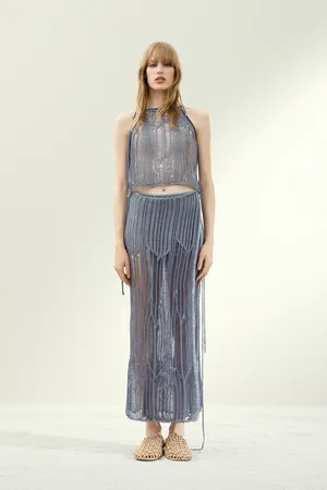 H&M Dzianinowa spódnica kopertowa