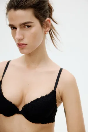 H&M Koronkowy biustonosz super push-up