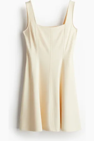 H&M Dżersejowa sukienka z dekoltem karo