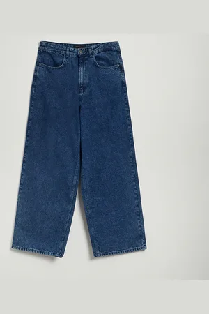 House Granatowe jeansy super baggy fit