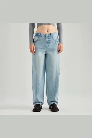 House Jasnoniebieskie jeansy baggy fit z wysokim stanem