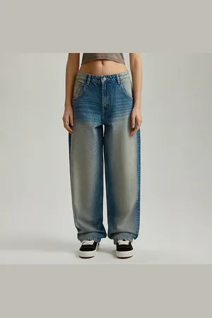 House Jasnoniebieskie jeansy baggy fit z wysokim stanem