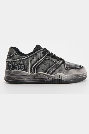 House Grafitowe sneakersy z efektem sprania