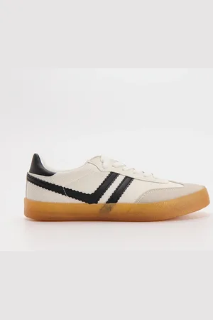 House Białe sneakersy z imitacji zamszu w stylu retro