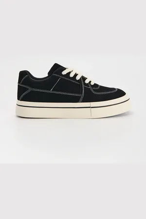 House Sneakersy z imitacji zamszu na kontrastowej podeszwie