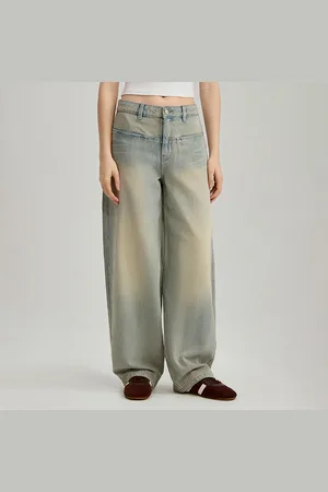 House Jasnoniebieskie jeansy baggy fit mid waist