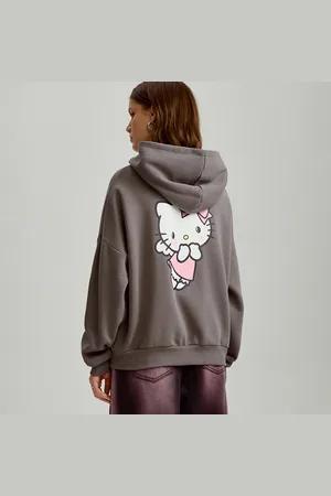 House Grafitowa bluza z kapturem Hello Kitty