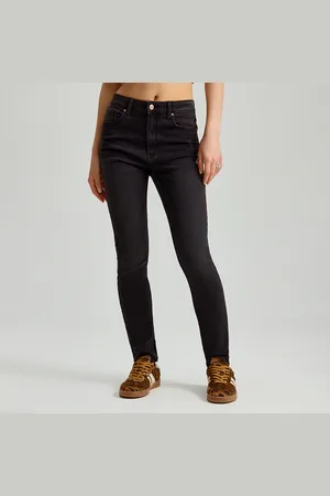House Jeansy skinny z regularnym stanem czarne