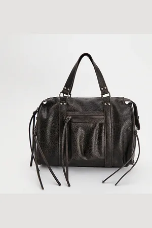 House Czarna torba shopper w stylu vintage