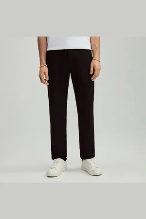 House Czarne bawełniane spodnie chino fit