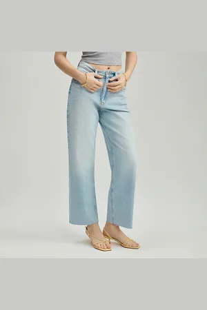 House Jasnoniebieskie jeansy straight fit z wysokim stanem