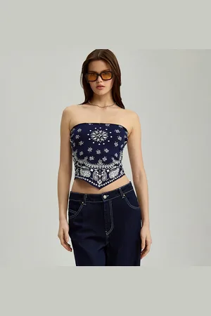 House Top bandeau we wzór paisley