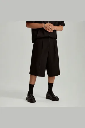 House Tkaninowe szorty baggy fit czarne