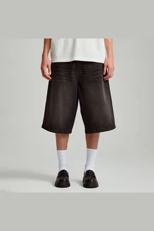 House Czarne szorty jeansowe baggy fit