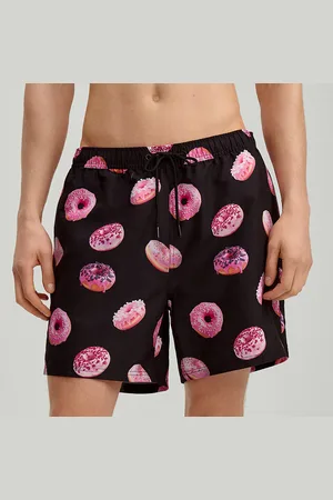 House Czarne szorty kąpielowe we wzór donutów