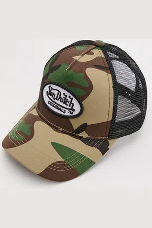 House Czapka z daszkiem trucker hat we wzór camo i haftem Von Dutch