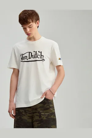 House Kremowa koszulka z nadrukiem Von Dutch
