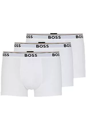HUGO BOSS Trzypak bokserek z elastycznej bawełny z gumką z logo