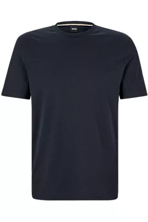 HUGO BOSS Koszulka o regularnym kroju z bawełnianego dżerseju z prążkowanym kołnierzem