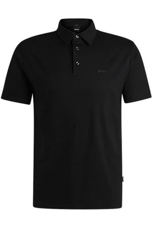 HUGO BOSS Koszulka polo o wąskim kroju z bawełny z gumowanym logo