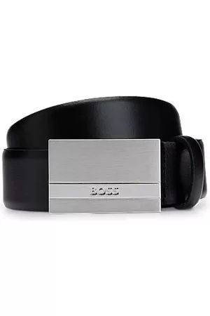 HUGO BOSS Pasek z włoskiej skóry z pełną klamrą z logo