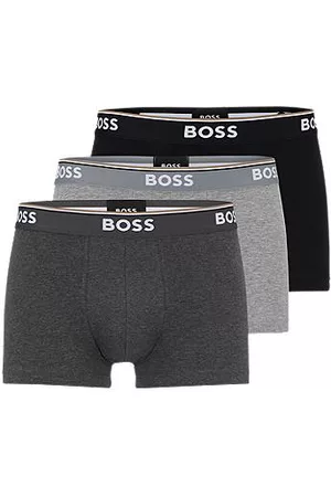 HUGO BOSS Trzypak bokserek z elastycznej bawełny z gumką z logo