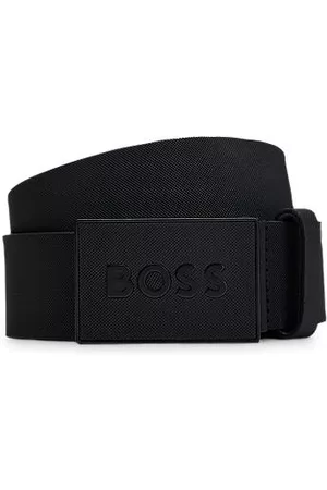 HUGO BOSS Pasek z włoskiej skóry z pełną klamrą o wyrazistej fakturze