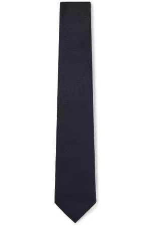 HUGO BOSS Formalny krawat z jedwabnego żakardu