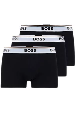 HUGO BOSS Trzypak bokserek z elastycznej bawełny z gumką z logo