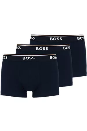 HUGO BOSS Trzypak bokserek z elastycznej bawełny z gumką z logo
