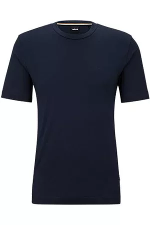 HUGO BOSS Koszulka z bawełnianego dżerseju z detalem z logo