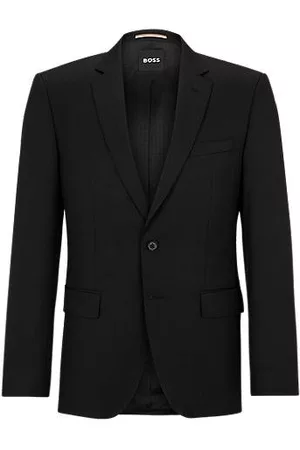 HUGO BOSS Marynarka od garnituru o wąskim kroju z wełny dziewiczej serża