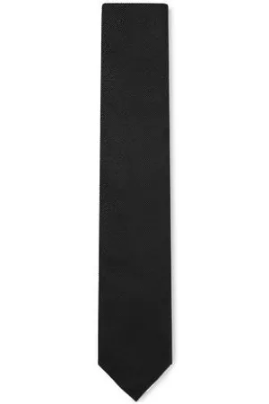 HUGO BOSS Formalny krawat z jedwabnego żakardu