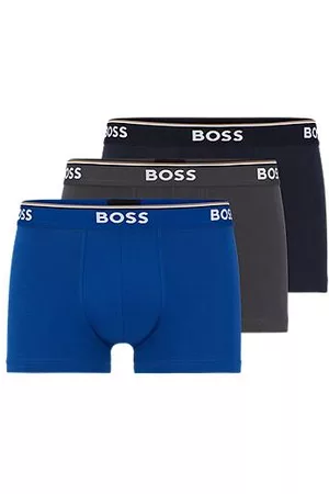 HUGO BOSS Trzypak bokserek z elastycznej bawełny z gumką z logo