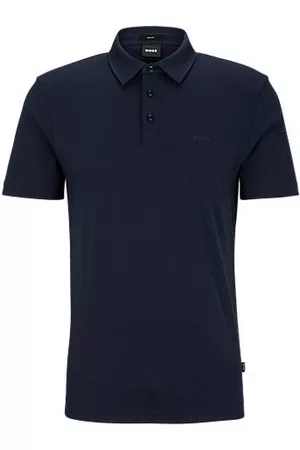 HUGO BOSS Koszulka polo o wąskim kroju z bawełny z gumowanym logo