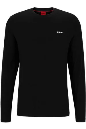 HUGO BOSS Koszulka z bawełnianego dżerseju z nadrukiem z logo