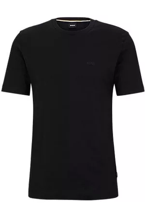 HUGO BOSS Koszulka z bawełnianego dżerseju z detalem z logo